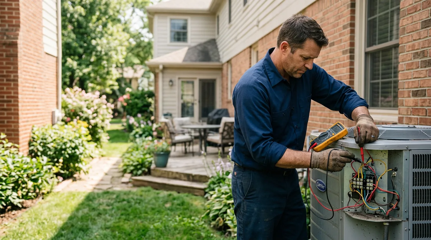 HVAC technician working near Thornton, PA